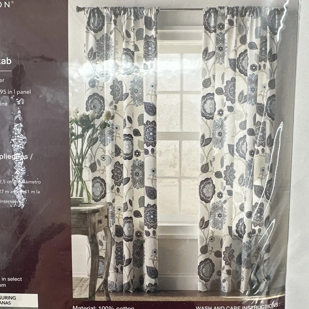 Home Decorators Curtains Floral Cottage 2 Panels Light Filtering Cotton 50